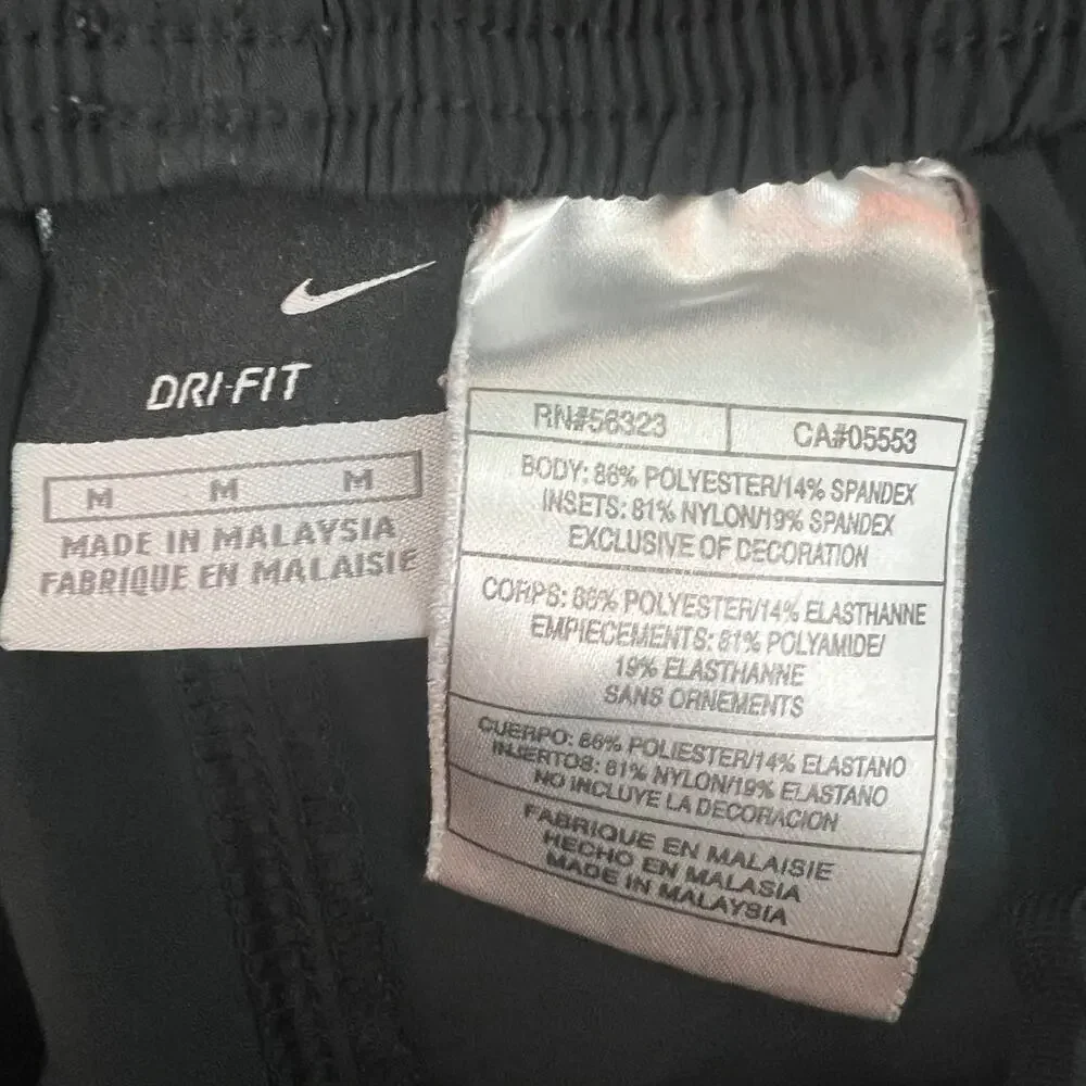 Nike Dri Fit Activewear Women's Black Track Pants Size Medium Breathable